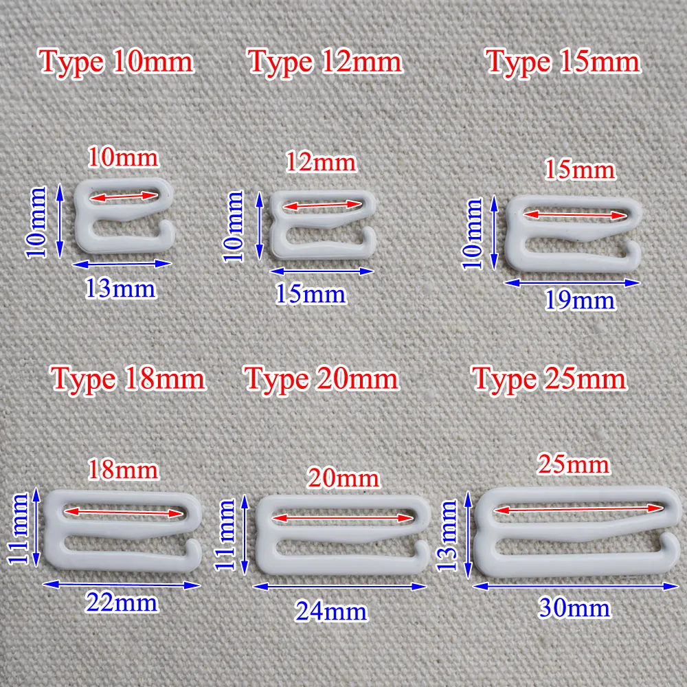 20 Stück 10mm-25mm Metall-BH-Trägerverstellverschlüsse Unterwäsche-Schieberinge Clips für Dessous-Verstellung DIY-Zubehör – Detail 19