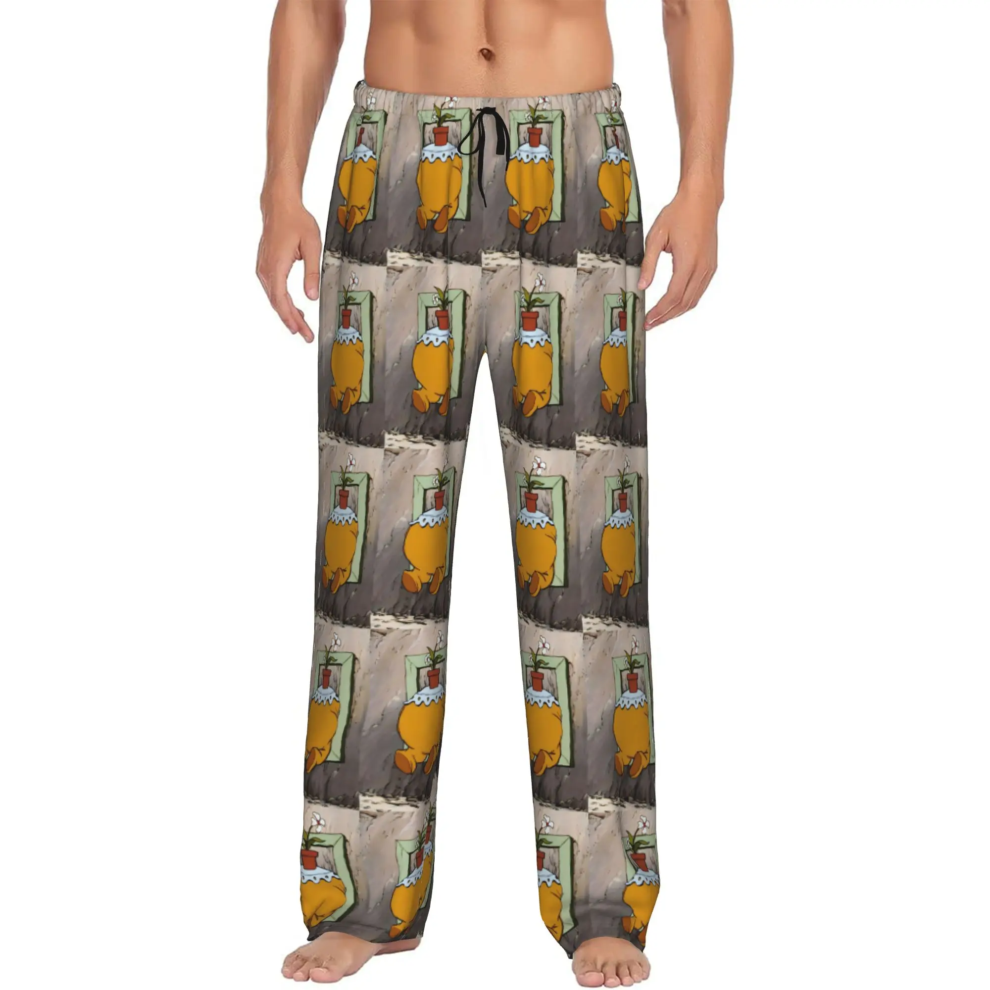 

Custom Men's W-Winnie Anime The Pooh Pajama Pants Print Sleep Sleepwear Bottoms with Pockets