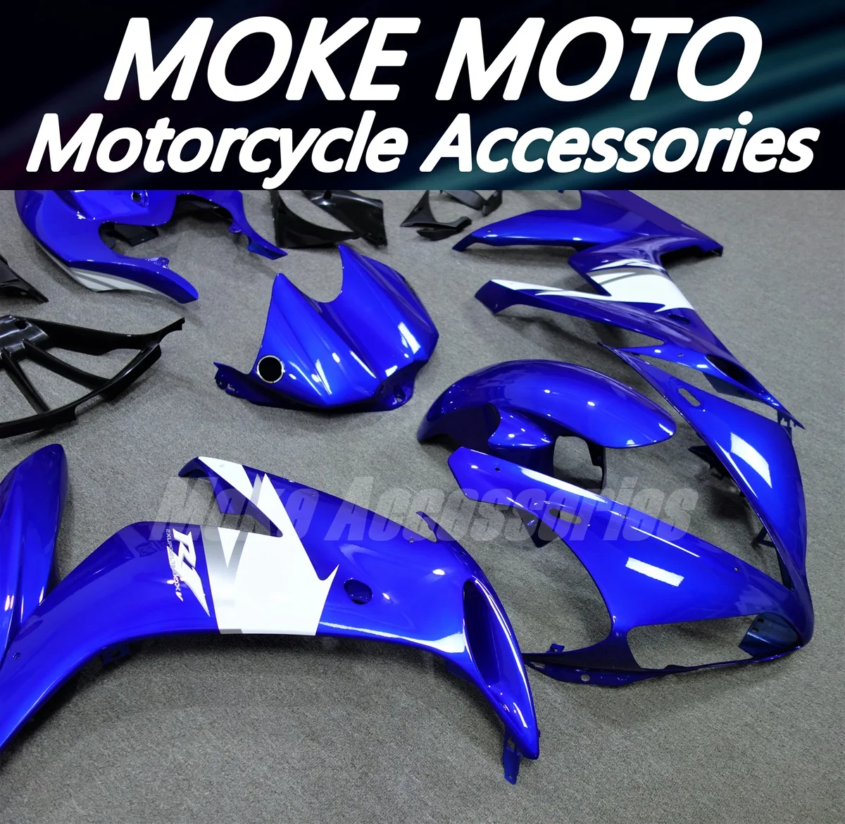 Kit carene moto adatto per Yzf R1 2004 2005 2006 Set carrozzeria 04 05 06 iniezione Abs di alta qualità blu bianco