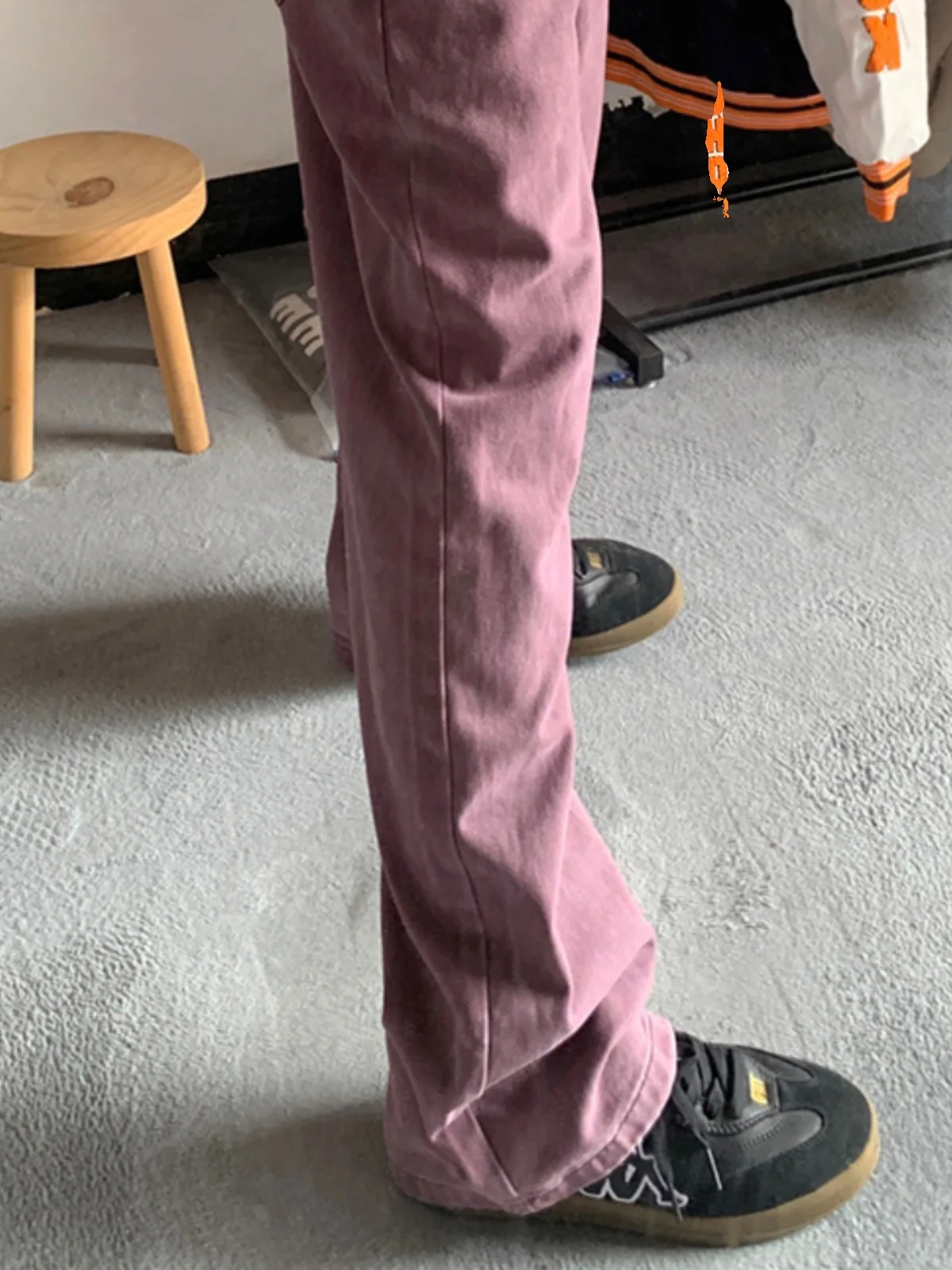 

Purple Straight Leg Men's Jeans Hip Hop Cool High Street Faion High Waist Slim Fit Summer Casual Denim Jeans Trendy Youthwear