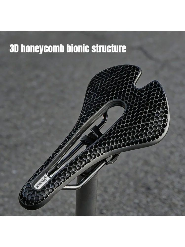 AliExpress NONE 3D Printed Bike Saddle Ultralight Carbon Fiber Hollow Comfortable Breathable MTB Gravel Road Bicycle Cycling Seating Parts