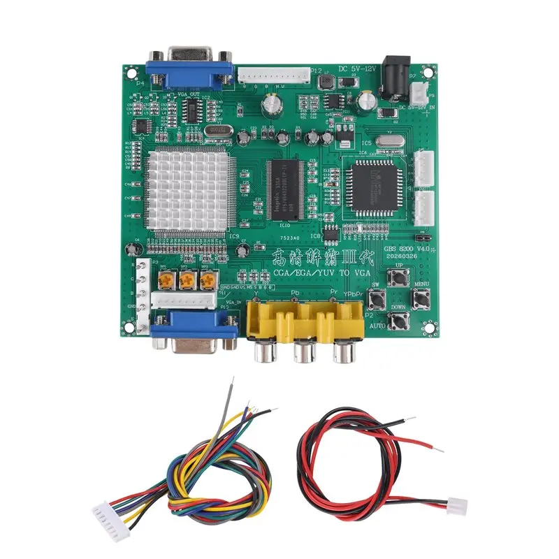 AA08-CGA/EGA YUV/RGB To VGA Arcade Game Video Converter 5V Active Low 1 Channel Relay Module Board For 15/24/31K Portable