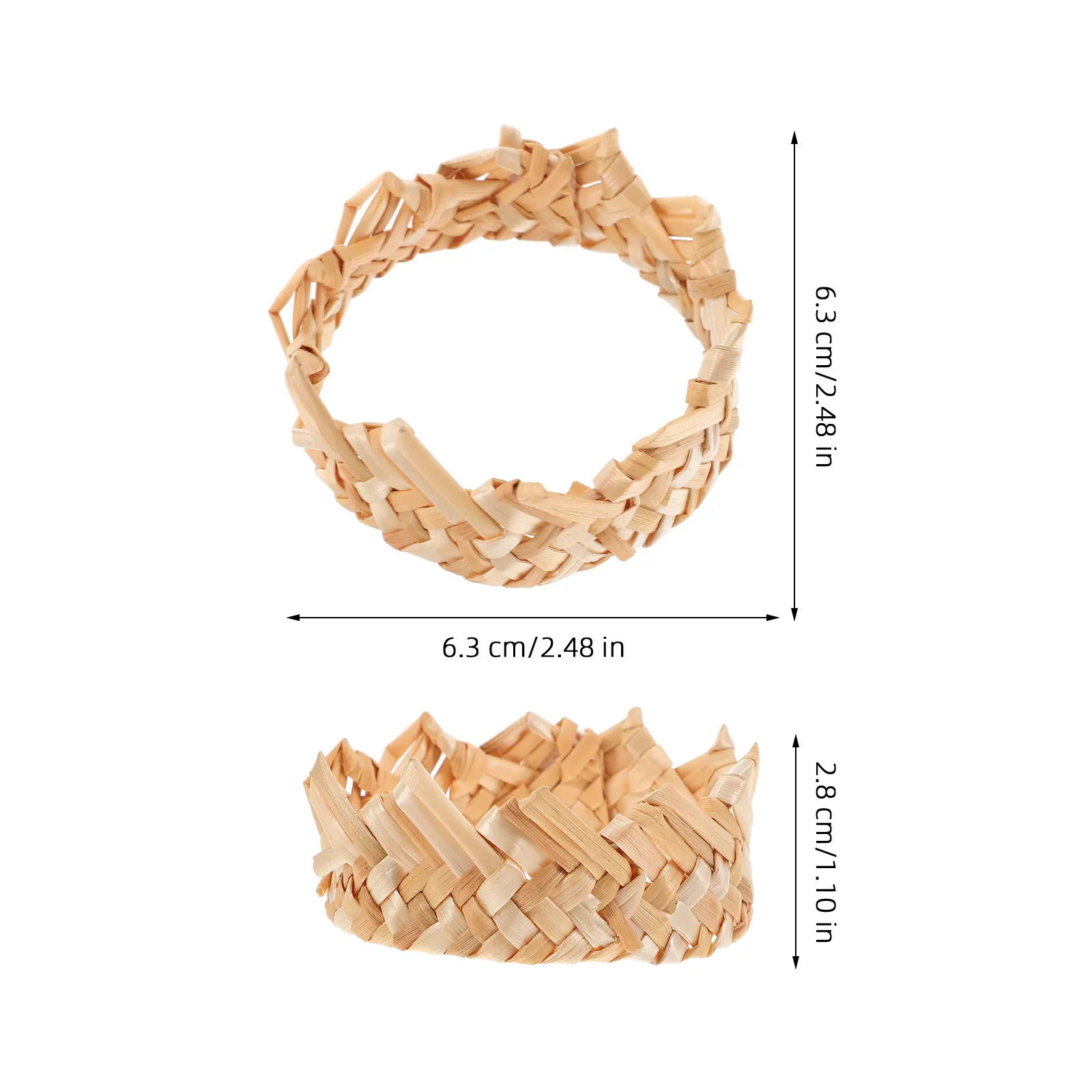 

6pcs Woven Rings Rustic Straw Holders Decorative Table Setting Napkin Rings For Wedding Boho Serviette Ring Holder Farmhouse