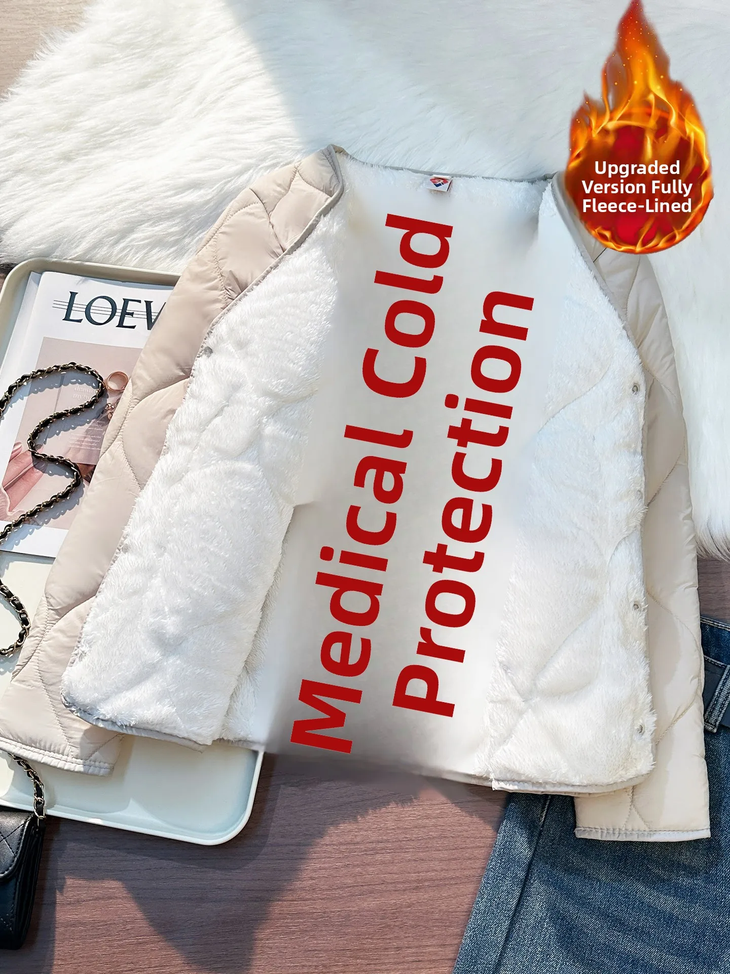 

Утепленный хлопковый жилет для женщин с флисовой подкладкой, для офиса, зимний, теплый, для школы, базовый слой, V-образный вырез, длинный рукав