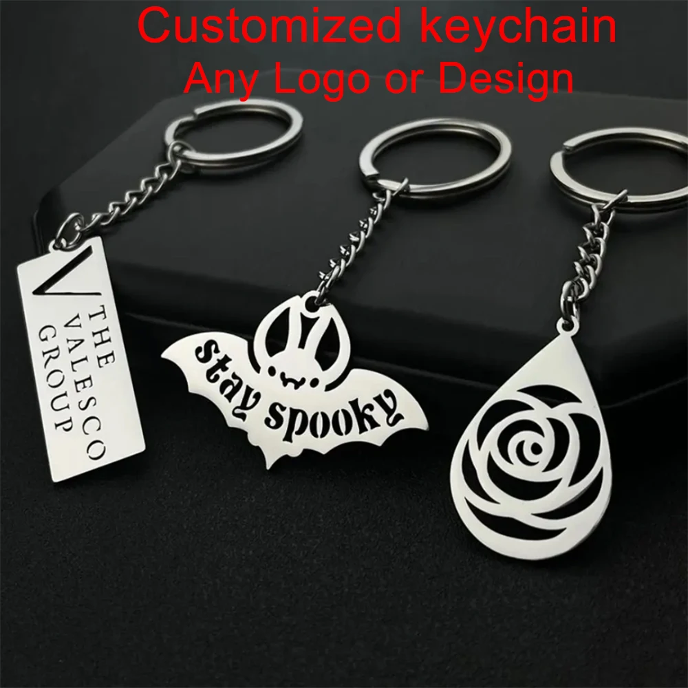 Personalized Pattern Keychain, Stainless Steel Customized Company Logo, Personal Badge, Children's Drawing And Other Designs