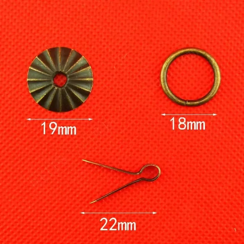 10szt Vintage Bronze Iron Handle Jewelry Wine Gift Box Handle Pull Wooden Case Knob Round Ring Drawer Kitchen Small Pulls