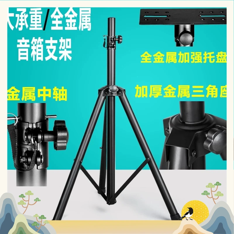 All Metal Thickened Speaker Stand, Professional Tripod Floor Bracket for Stage Audio, with Bag