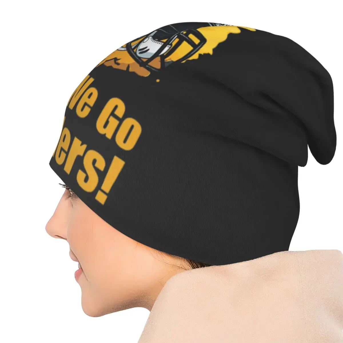 قبعات Steeler Logo Skullies Beanies دافئة للخريف والشتاء في الهواء الطلق قبعة محبوكة قبعات بونيه للرجال والنساء والكبار #3