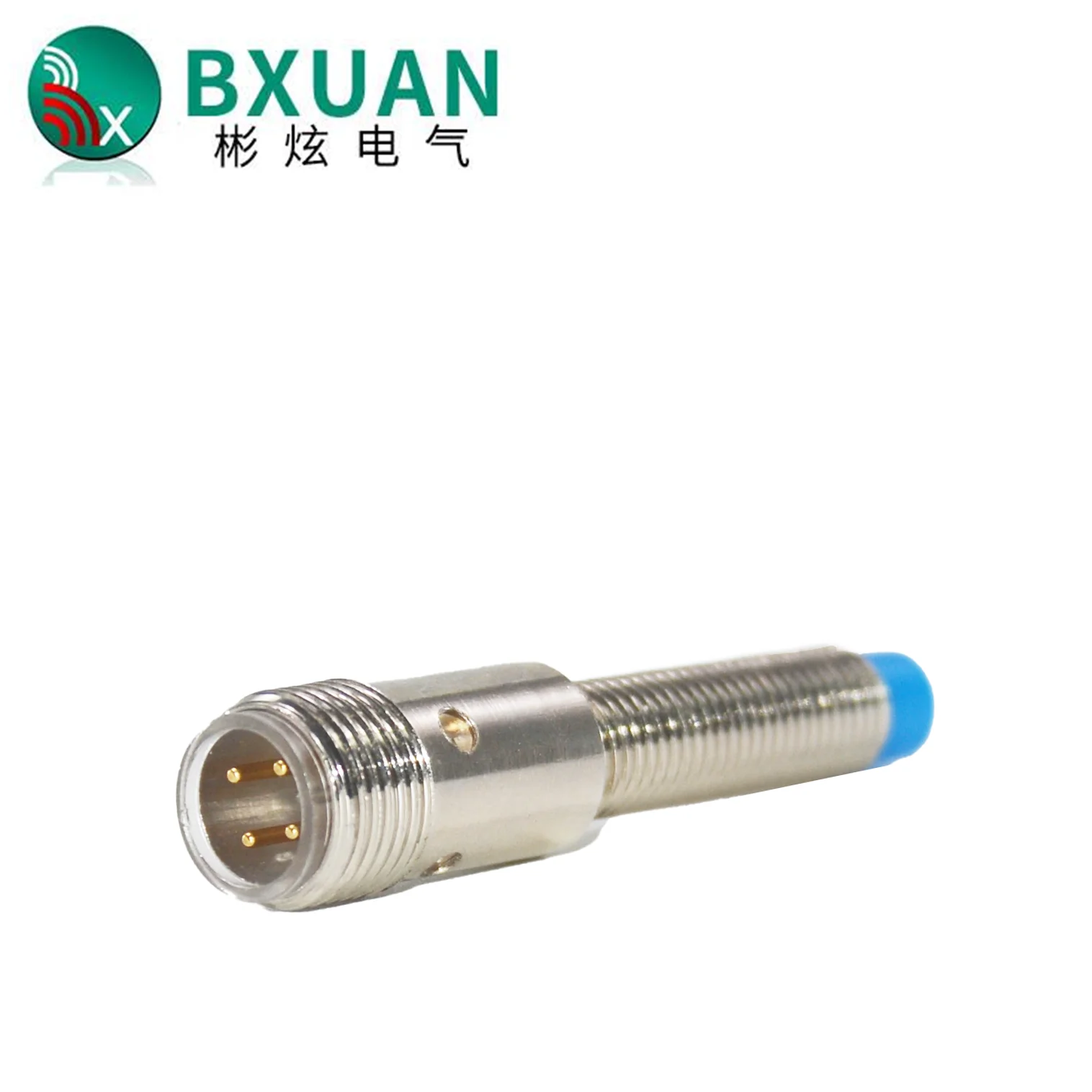 BXUAN M8 Proximity Switch Sensor with M12 connector DC 3-wire NON-Flush 4PIN Inductive Sensor Sn:2mm Sensor Switch