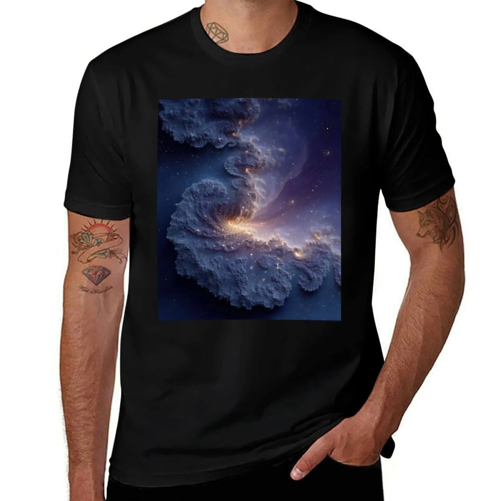 

Nebula Reef Tubes - Fractal Constellations T-Shirt blanks Man t-shirt anime figures workout shirts for men