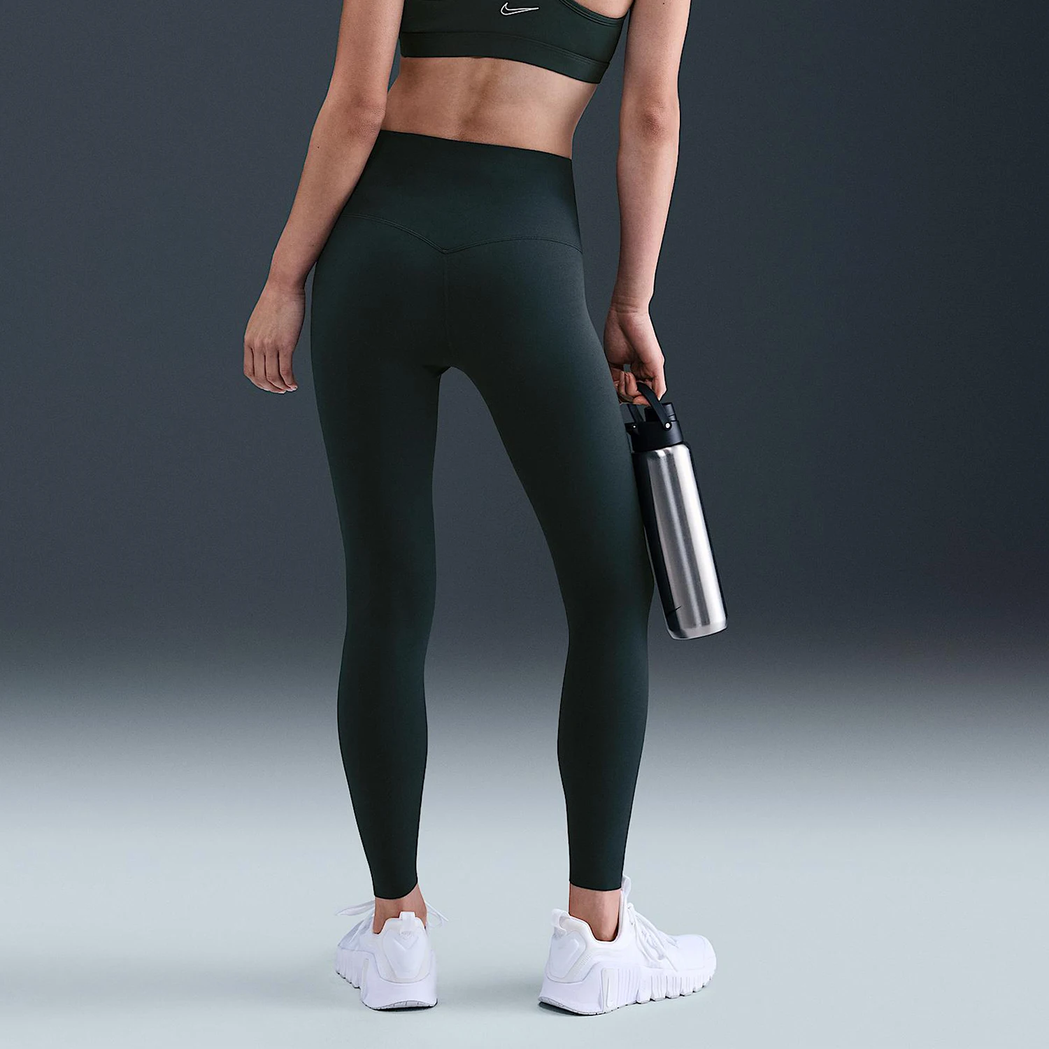 Nike genuine Zenvy women's soft high waisted tight fitting sports cropped pants DQ6016-391