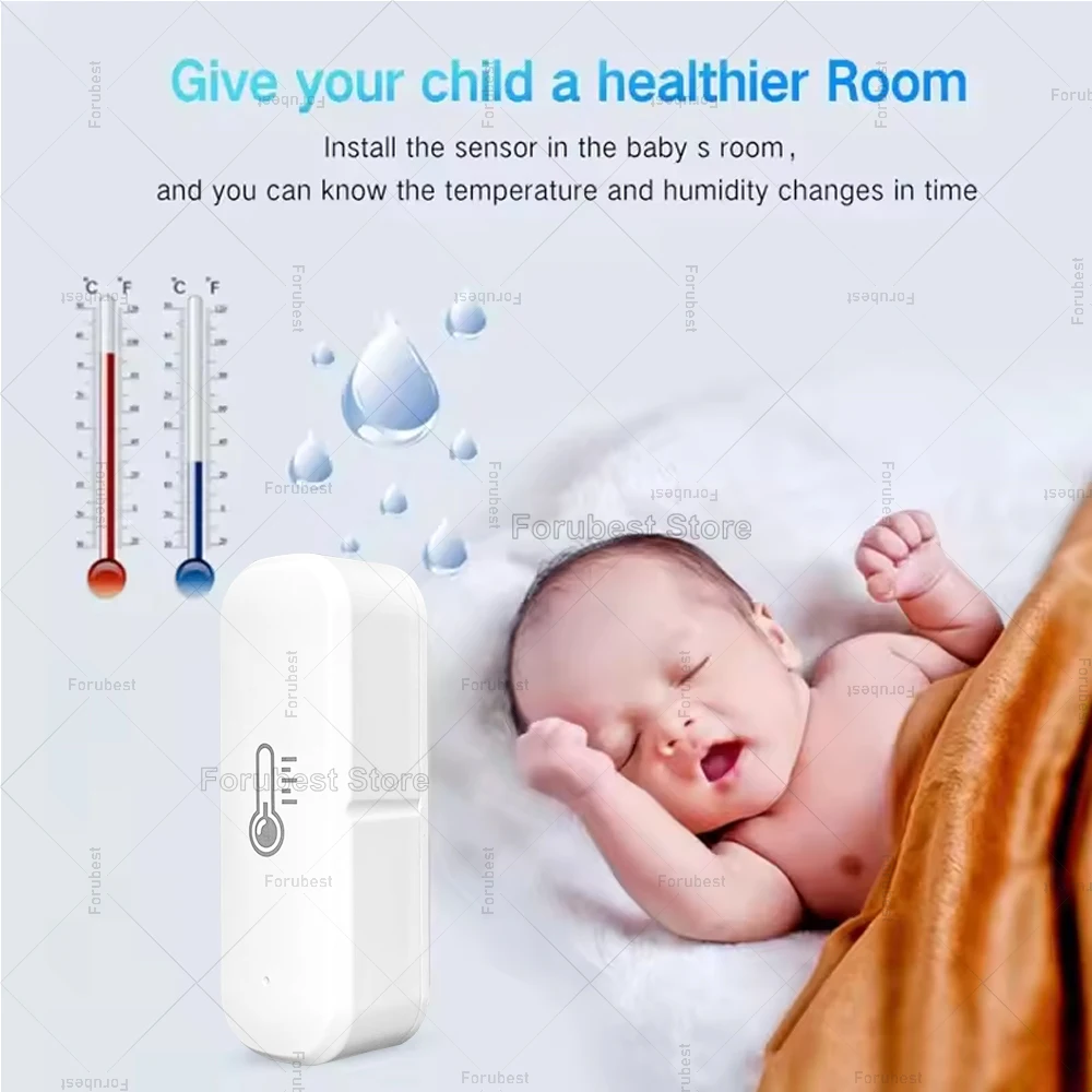 Smart Zigbee Temperature And Humidity Sensor Intelligent Home Thermometer Hygrometer EWelink App Monitor For Alexa Google Alice