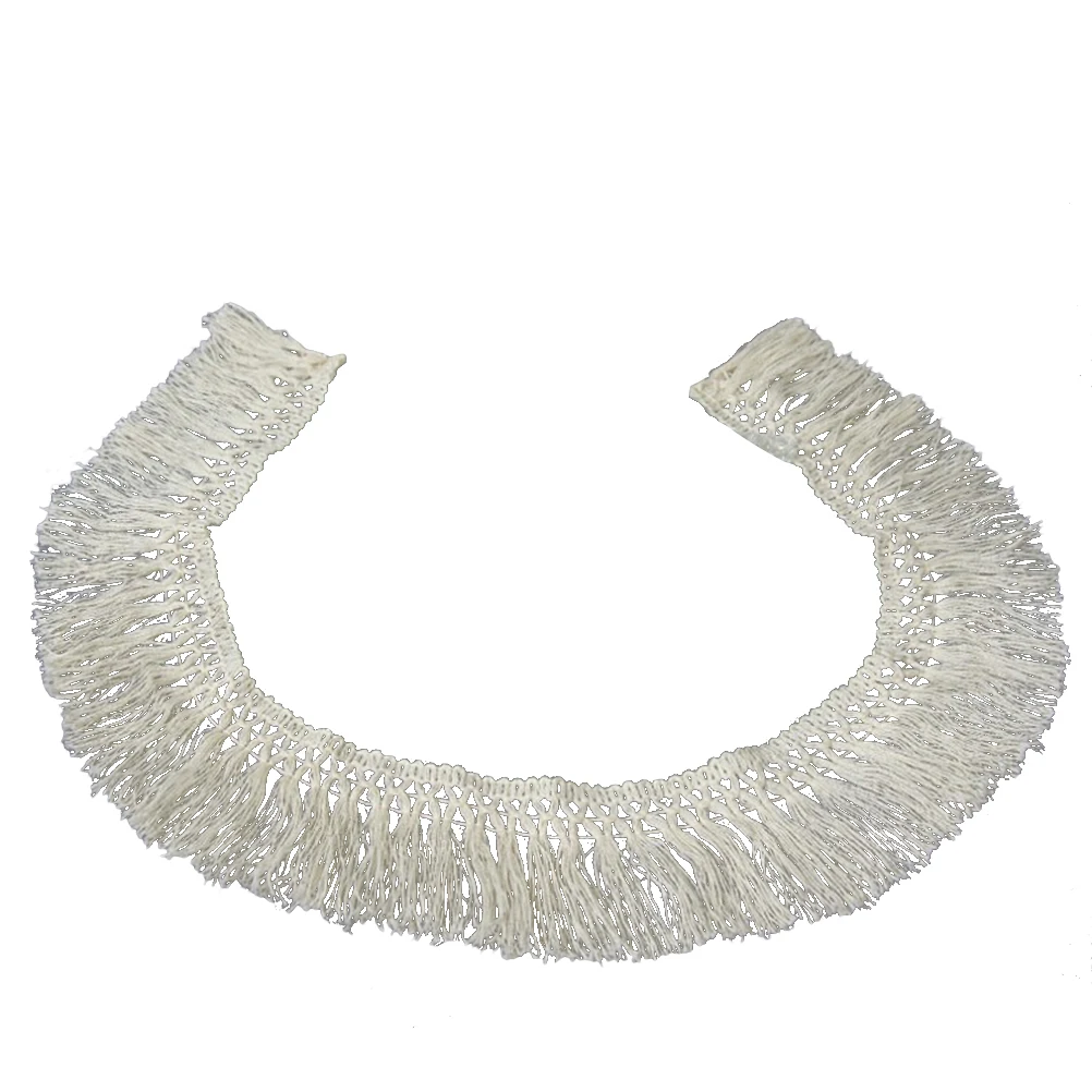 

8pcs Cotton Fringe Pure Woven Lace Trim for Bags Curtain DIY Projects Handmade Crafts Cotton Tassel Fringe Sewing Supplies