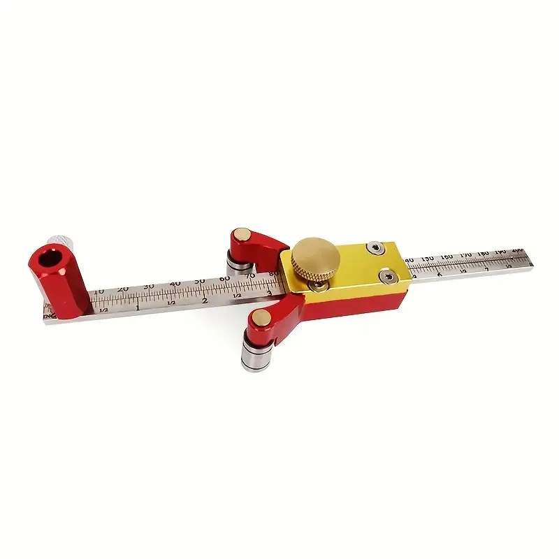 

Маркер для деревообрабатывающей линии 3-в-1 — алюминиевый сплав, красный, без сборки, прямые/дуговые линии для DIY