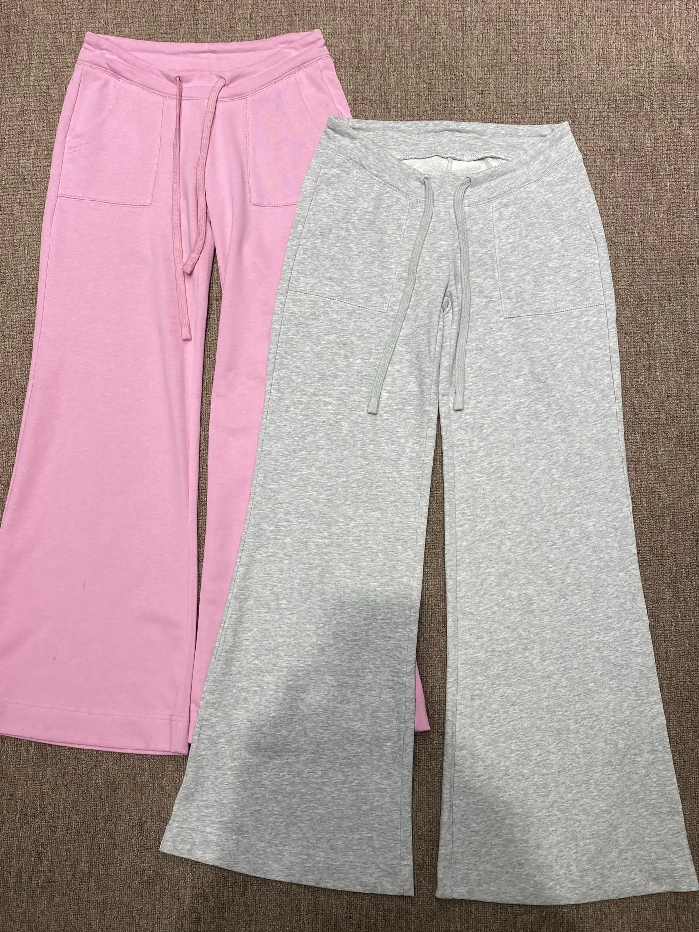 

Low Waist American Style Micro Flared Casual Sweatpants Women's Drawstring Design Slimming High Risen Commute Versatile