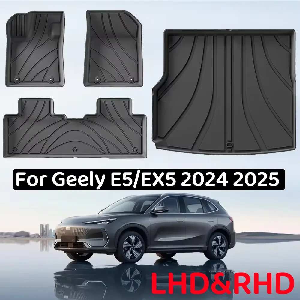 

For Geely Galaxy E5/EX5 2024 2025 TPE Trunk Mat,All-Weather Dirt Resistant and Wear-resistant Fully Enclosed Floor Mats(LHD&RHD)