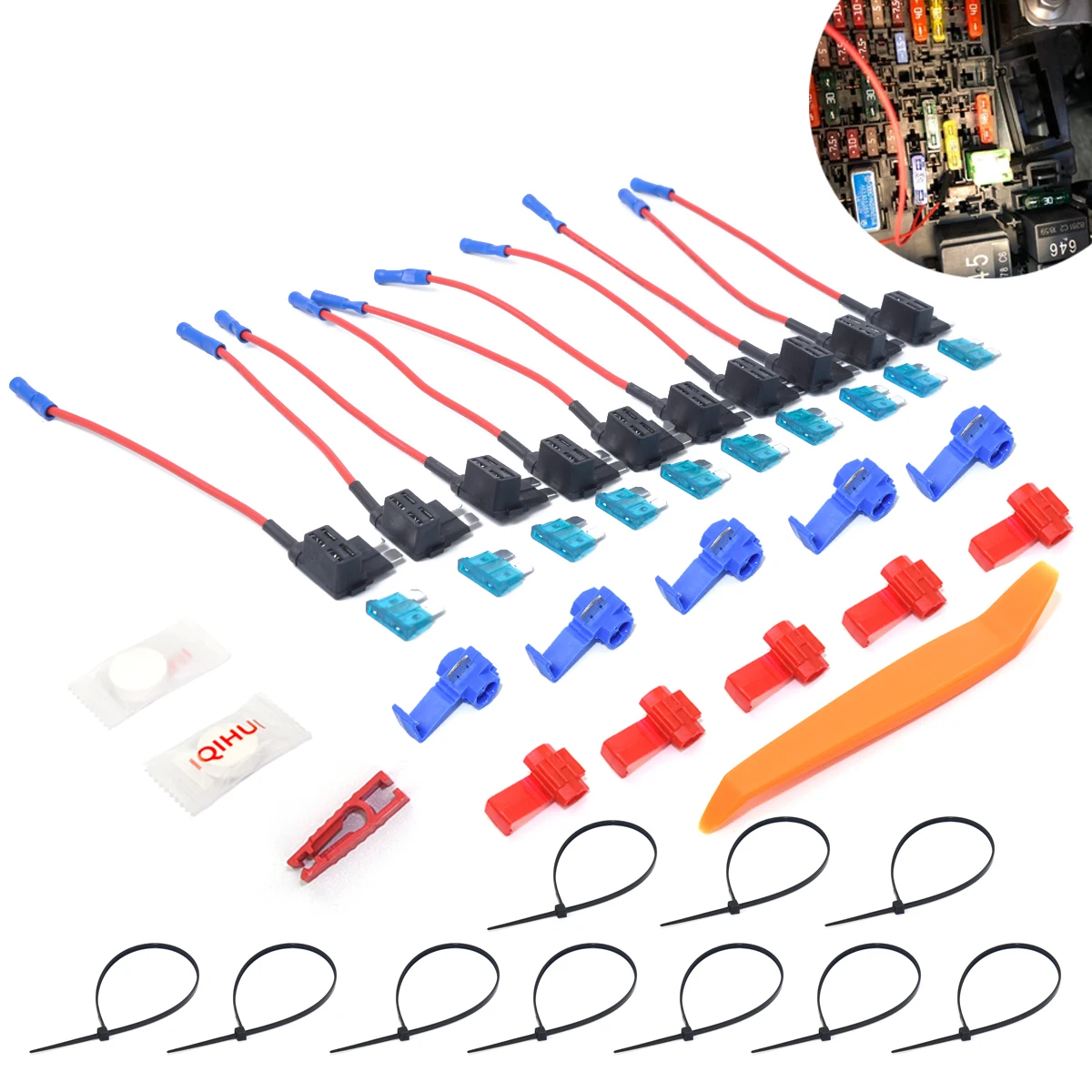 

Inline Fuse Holder Adapter Car Audio Video CB Radio Radar Easy Install Protects Circuit Low Profile Tap Plug Vehicle BoxBracket