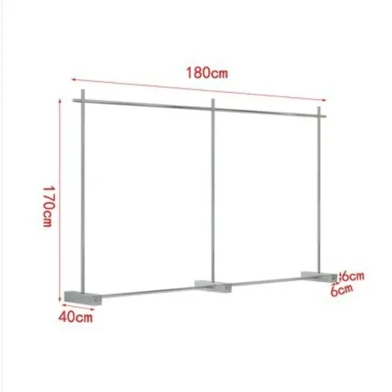 Suporte de exibição de loja de roupas, cabide de suspensão de piso de aço inoxidável, adereços de exibição de rack de roupas
