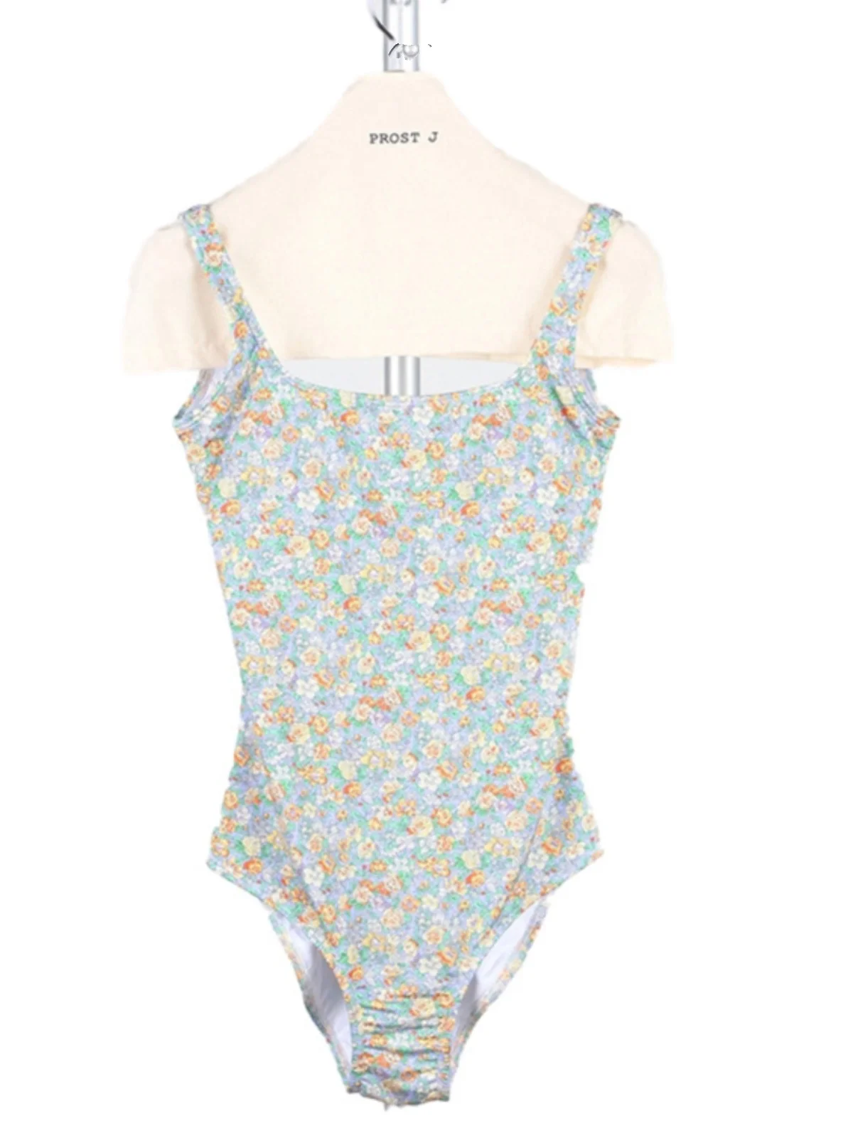 Costume da bagno intero snellente con stampa floreale e design con raccolta sul petto Ba Beau Control costumi da bagno da donna taglie forti