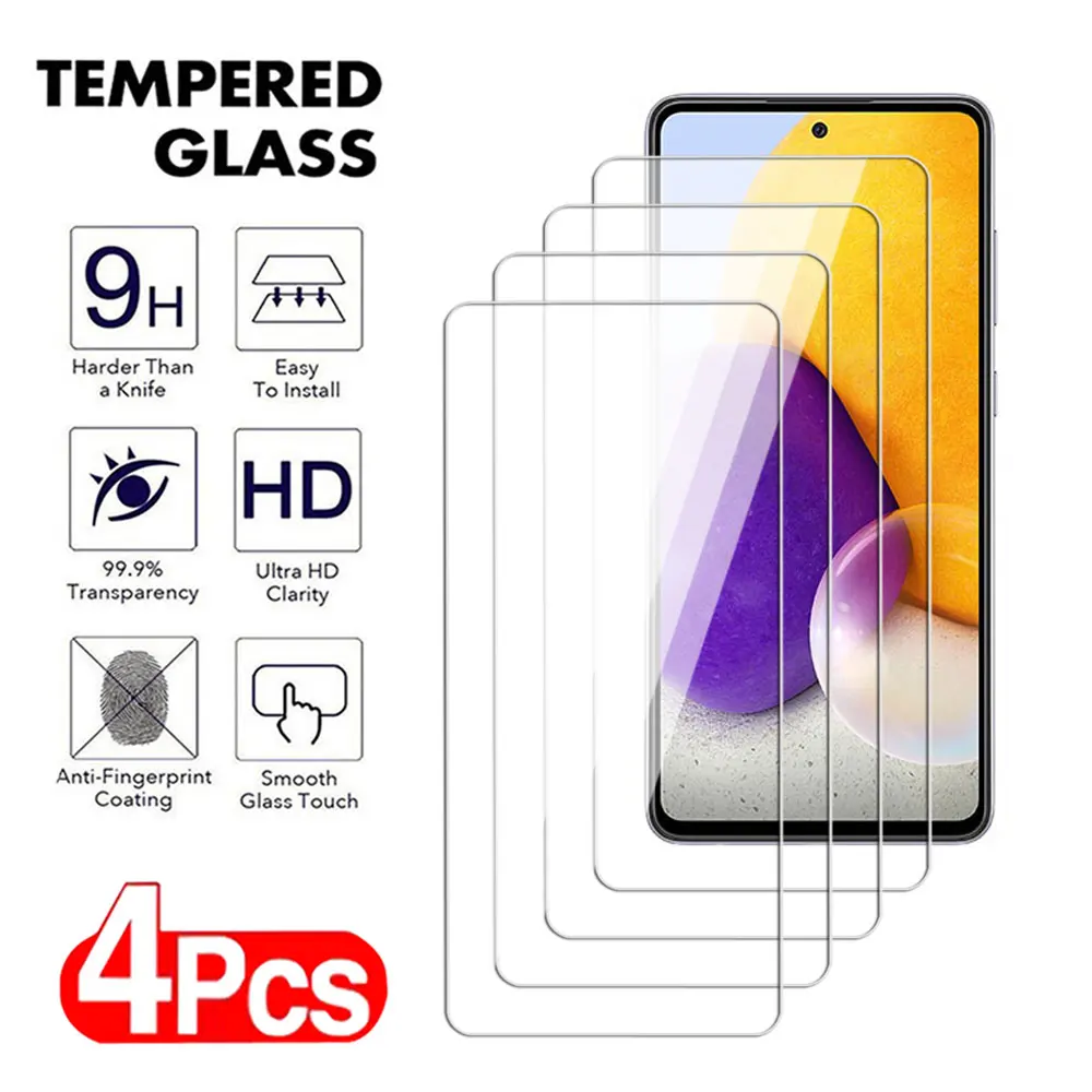 4Pcs 999D For Samsung Galaxy A41 A42 A51 A52 A53 A54 A55 A71 A72 A73 Scren Protector For Samsung M42 M51 M52 M53 M55 M62 5G Film