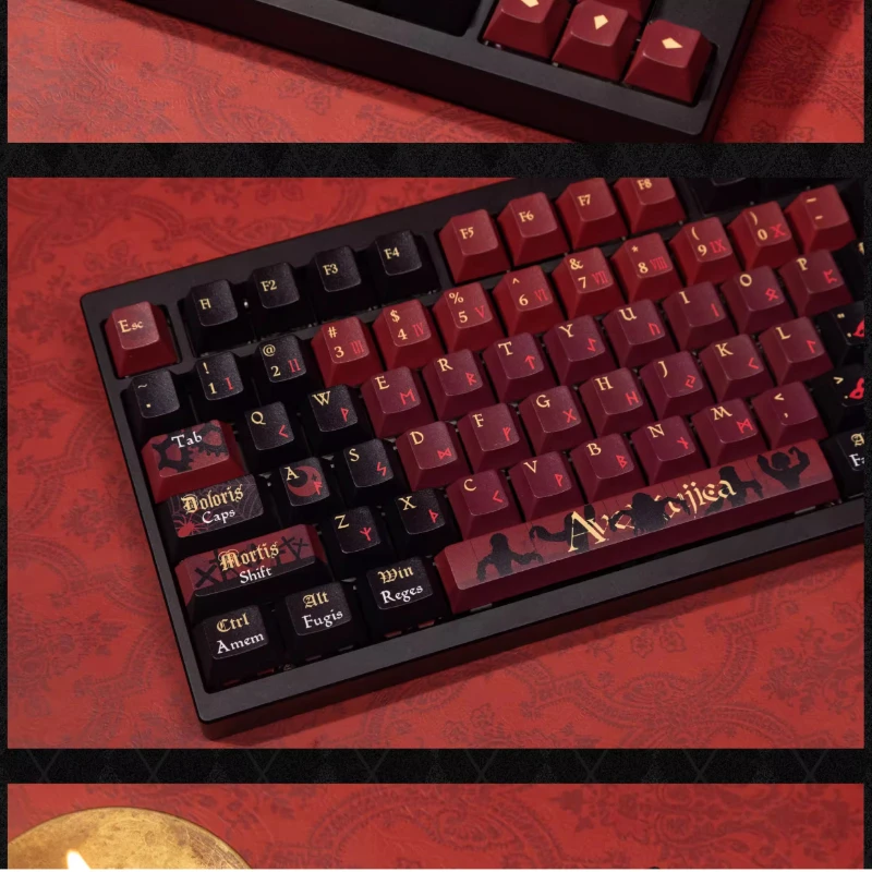 

Ave Mujica V2 Theme Keycaps Set PBT Cherry Profile Custom Original Handmade Keycaps for Mechanical Keyboard Accessories Gift DIY