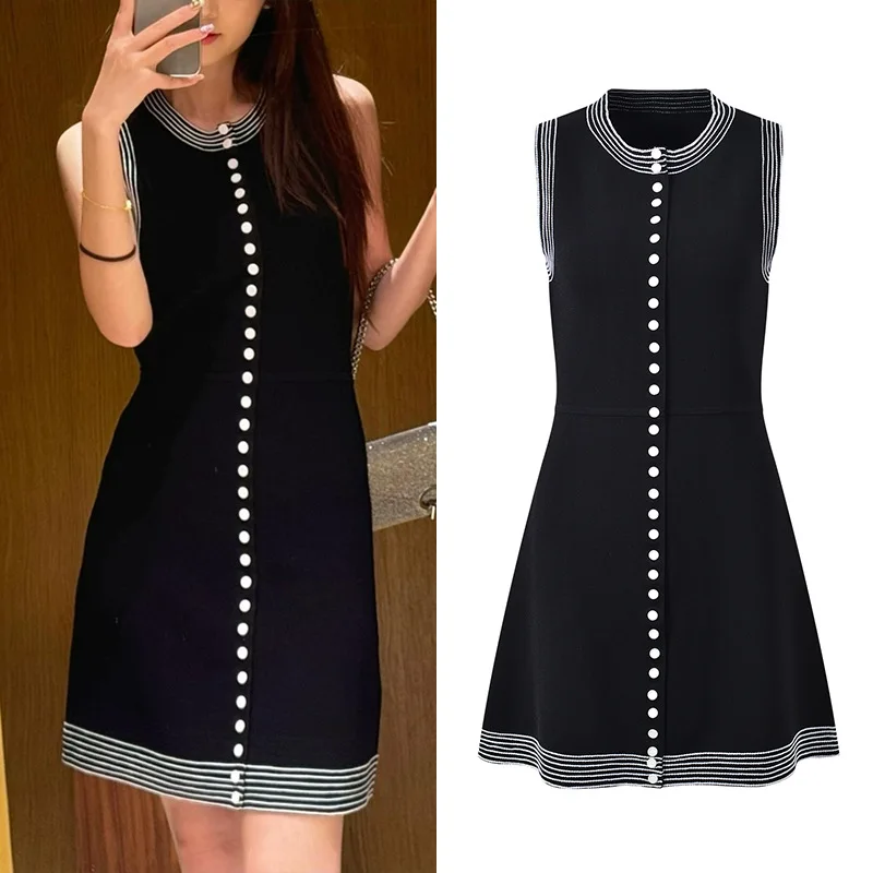 

Ele Slim Fit Svel round Ne Dr Декоративный полосатый жилет на пуговицах Dr Ladylike Sle Летняя поездка на работу Faion