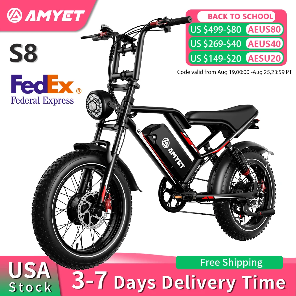 Motor Men Adults 2000W Battery Bike 48V Moped Bicycle S8