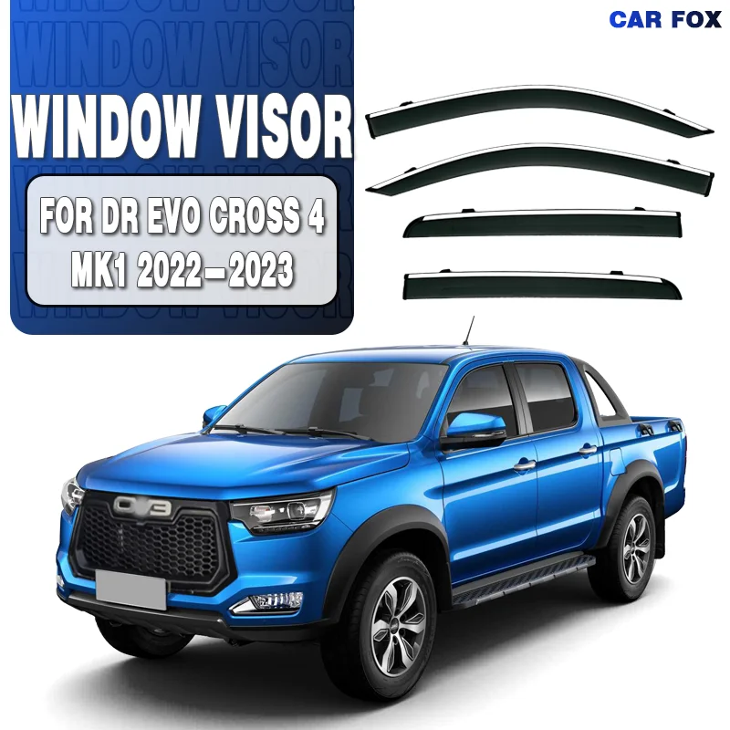 

For EVO Cross 4 2022-2023 Plastic Window Visor Vent Shades Sun Rain Deflector Guard 4PCS/SE For EVO Cross 4 2022-2023