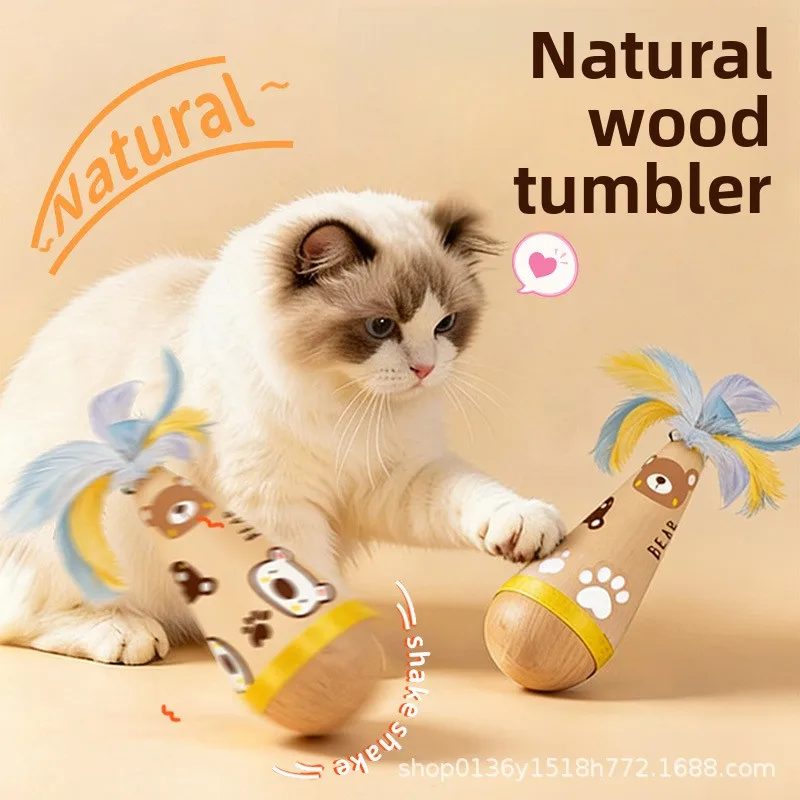 

New Cartoon Cat Pet Toy Tumbler Twist Toy Spin and Play Companion to Relieve Boredom Interactive Cat Toy