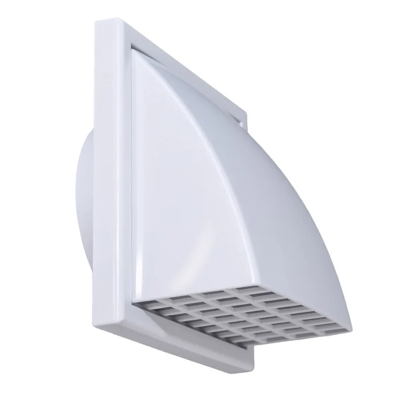 ABS Außenwand Lüftungsgitter Dunstabzugshaube Kanal Luftauslass mit Ventil Wand Air Vent Outlet Abdeckung Abluftgitter