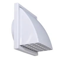 Rejilla de ventilación de pared Exterior ABS, conducto de campana extractora, salida de aire con válvula, cubierta de salida de ventilación de pared, rejilla de escape