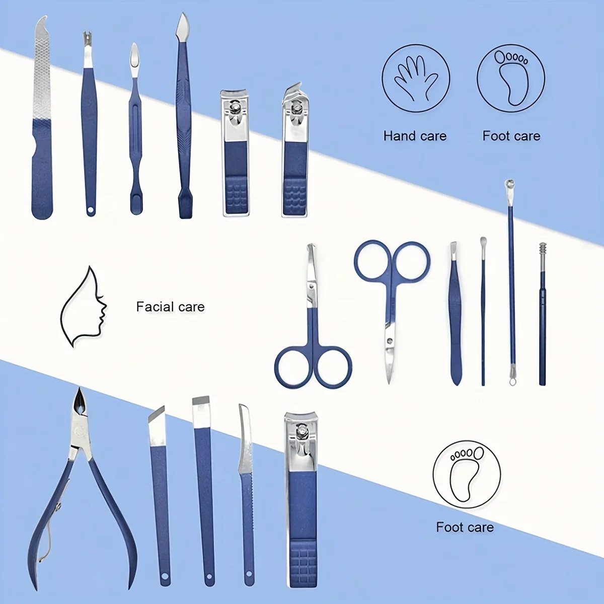 4-18 pçs conjunto de manicure pedicure kit cortador de unhas conjunto cortador de unhas profissional aliciamento de unhas e picareta de orelha para viagens