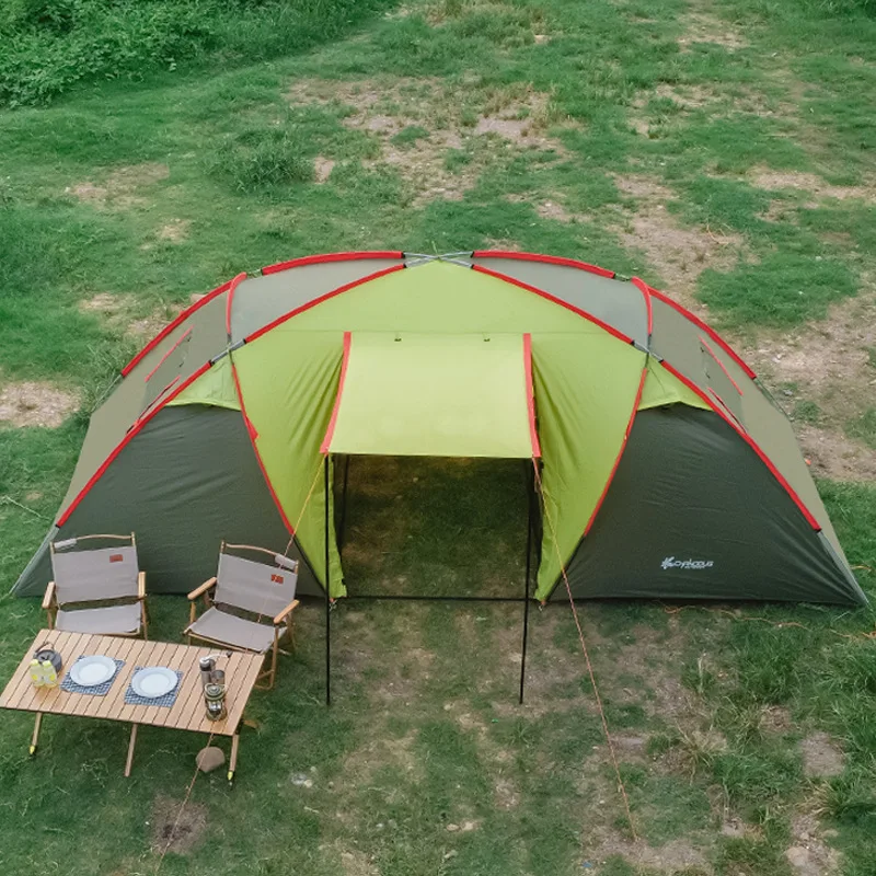 

Tunnel Tent Outdoor Two Rooms and One Hall Thickened Windproof and Rainproof Tent Camping Sun Screen Tent душевая палатка
