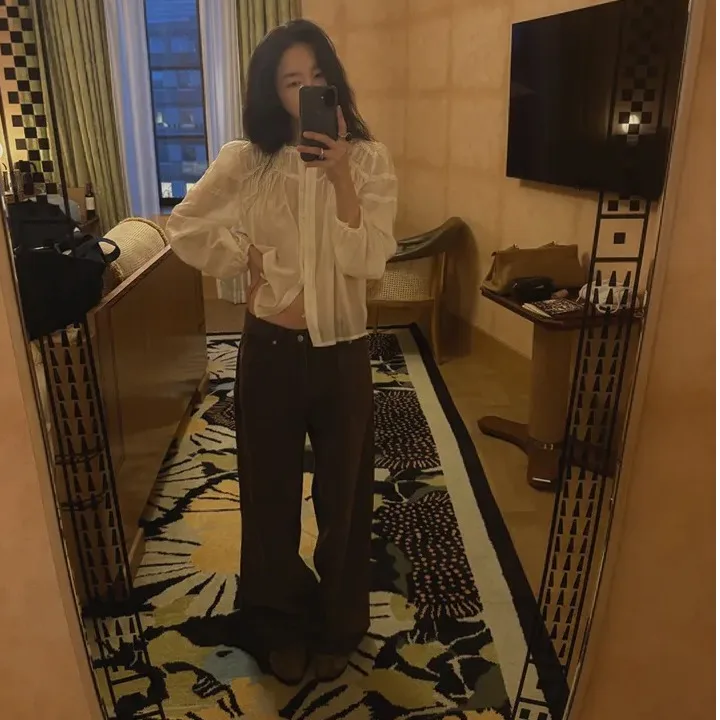 Bolha de renda sve irt feminino suave ele topo primavera novo solto versátil irt coreano sle pele-amigável respirável