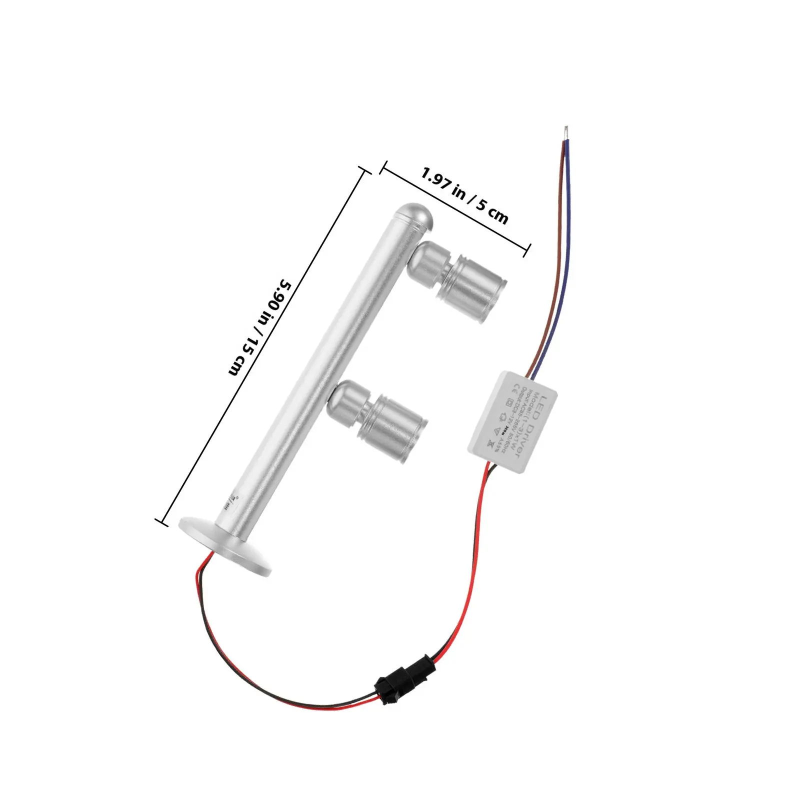 LED Cabinet Spotlight – Portable Standing Display Light with Stable Flat Base for Jewelry, Watches, Showcase Counter