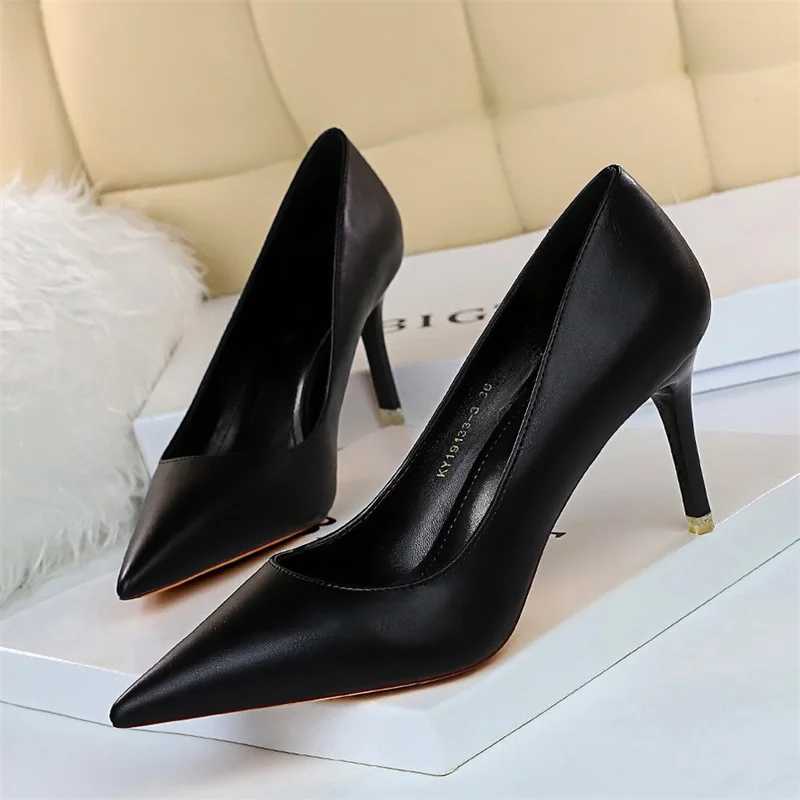 CINESSD Shoes Women Pumps Fashion High Heels Shoes Black Pink White Shoes Women Wedding Shoes Ladies Stiletto Women Heels 2023