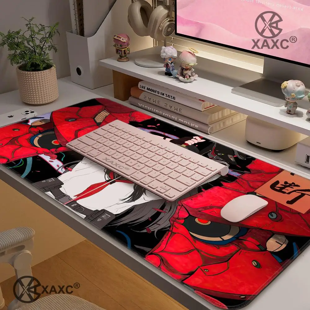 Master Of The Devil Japan Mouse Pad Large Keyboard Mouse Desk Pad Non-Slip Rubber Gaming Mouse Pad Laptop Mouse Carpet HYBXXC