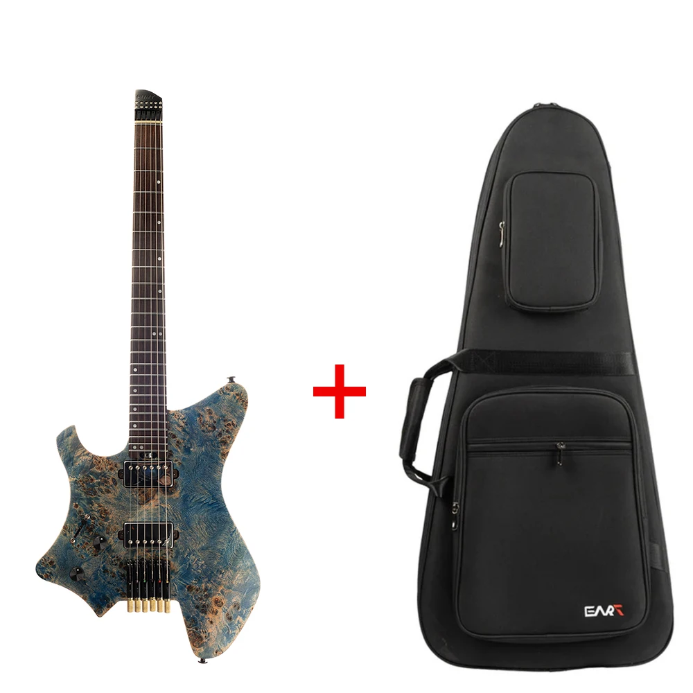 Eart Guitars, GW2L, Left Handed Model Headless Electric Guitars, with Gig bag EHKHG
