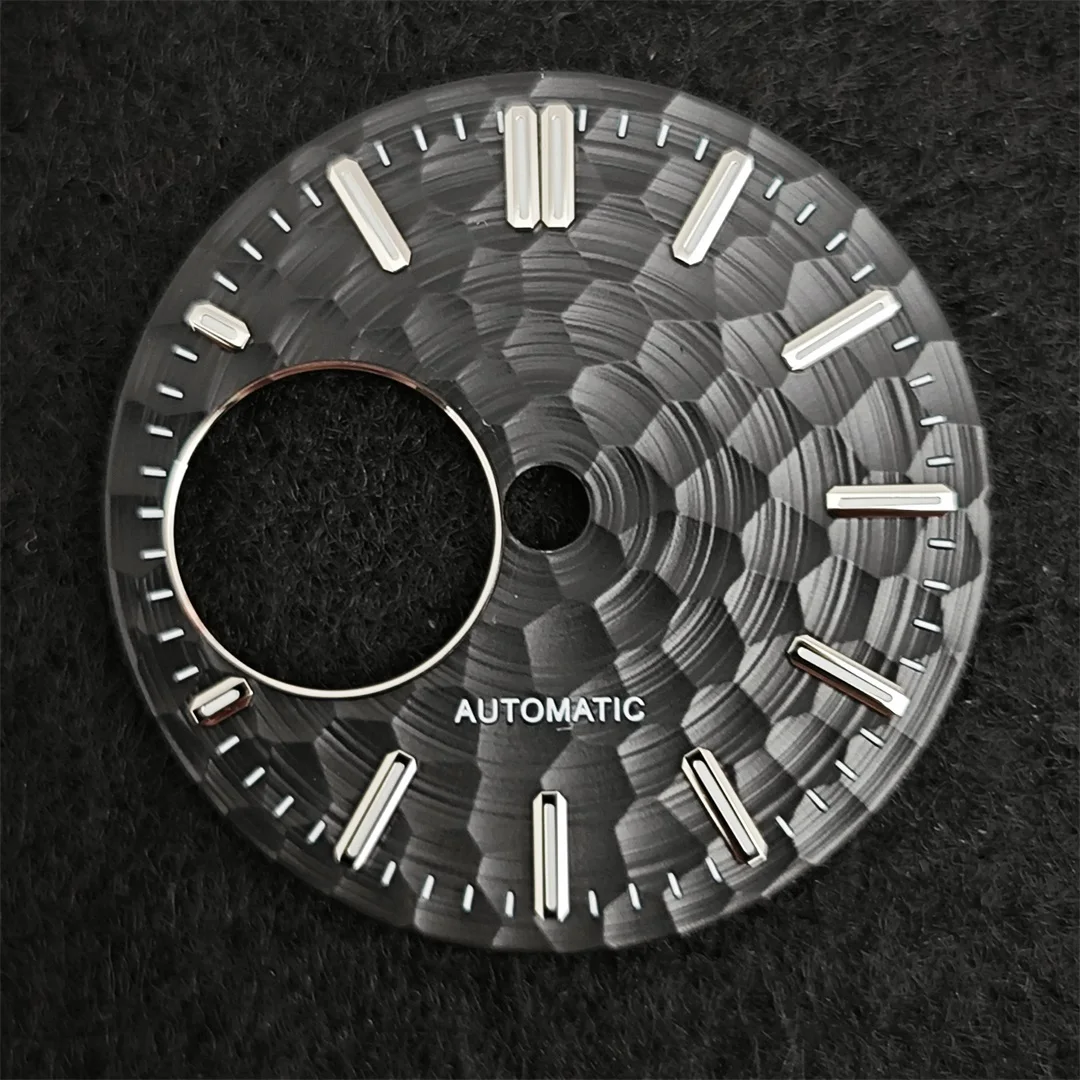 28.5 مللي متر ساعة الطلب NH35 الطلب الأخضر مضيئة ساعة وجوه ساعة اكسسوارات استبدال أجزاء لحركة NH38