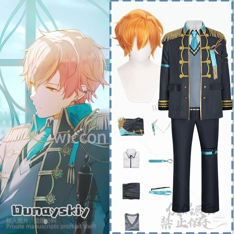 

Anime Game Project Sekai VBS Cosplay Shinonome Akito World Link2 Costume Knights Y2K Coat Pants Punk Idol Uniform Wig Customized