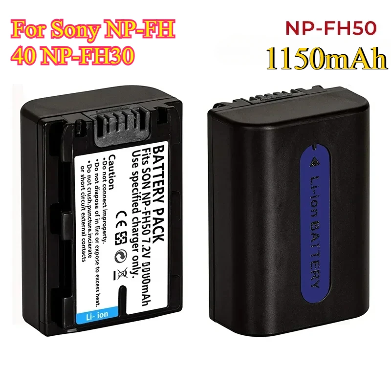 NP-FH50 for Sony NP-FH40 NP-FH30 and DSLR-A230 DSLR-A330 DSLR-A290 DSLR-A380 DSLR-A390 HDR-TG1E HDR-TG3 HDR-TG5/5V  Battery