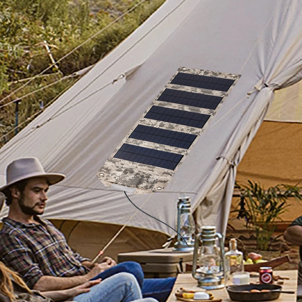 USB Portable Battery Charger High Conversion Efficiency 10W 5V Foldable Solar Panel Folding Solar Panel for Hiking Travel