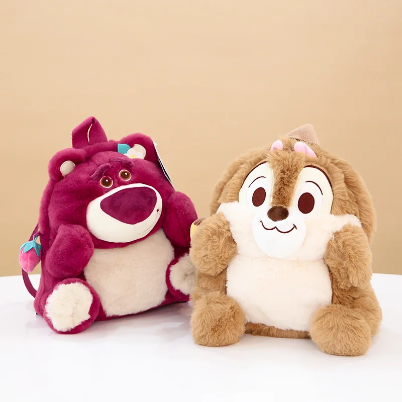 

Милый плюшевый рюкзак Disney Lotso Chip N Dale в виде мультяшных животных, сумка через плечо для повседневного использования