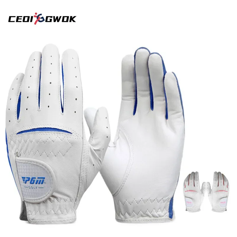 CEOI GWOK Golf Gloves Premium Sheepskin Golf Gloves for Kids Breathable Sports Gloves for Optimal Grip and Performance In Pairs