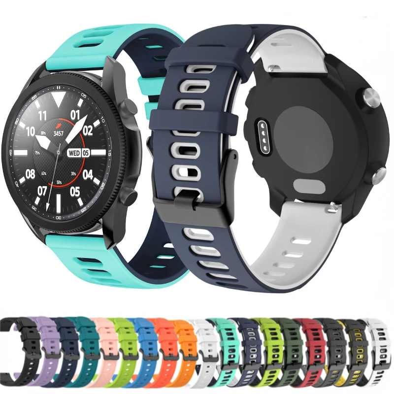 

22mm 20mm Silicone Strap for Samsung Watch 6/5/4 6 4 Classic Huawei Watch 4/3/GT2 Pro Bracelet Wristband Amazfit GTR/GTS Correa