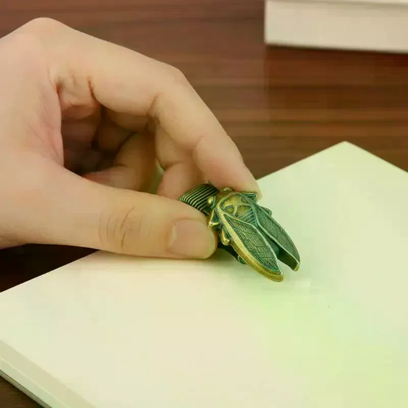 Vintage Metal Pen Clip, Spring Loaded Pen Holder For Notebook Journal Office School Stationery