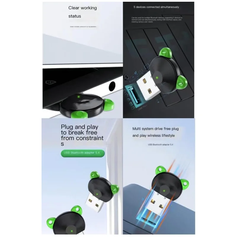 Excellent-Bluetooth 5.4-Wireless Audio Transmitter Receiver Wireless Headphones - Use With Any USB