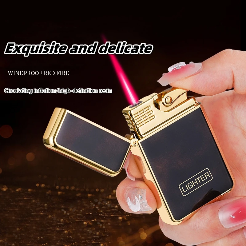 New Metal Windproof Gas Personalized Creative Lighter Outdoor Portable Smoking Accessories High-end Men\'s Gifts