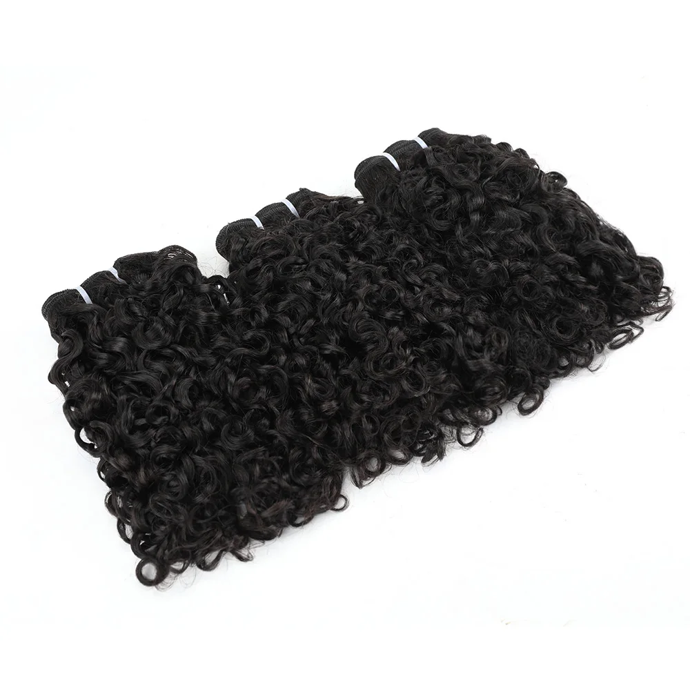 Himalaya Brazilian DD Pixie Curls Bundles Unprocessed Natural Human Hair Curl Bundles Weave Only Virgin Hair Extension Bundles
