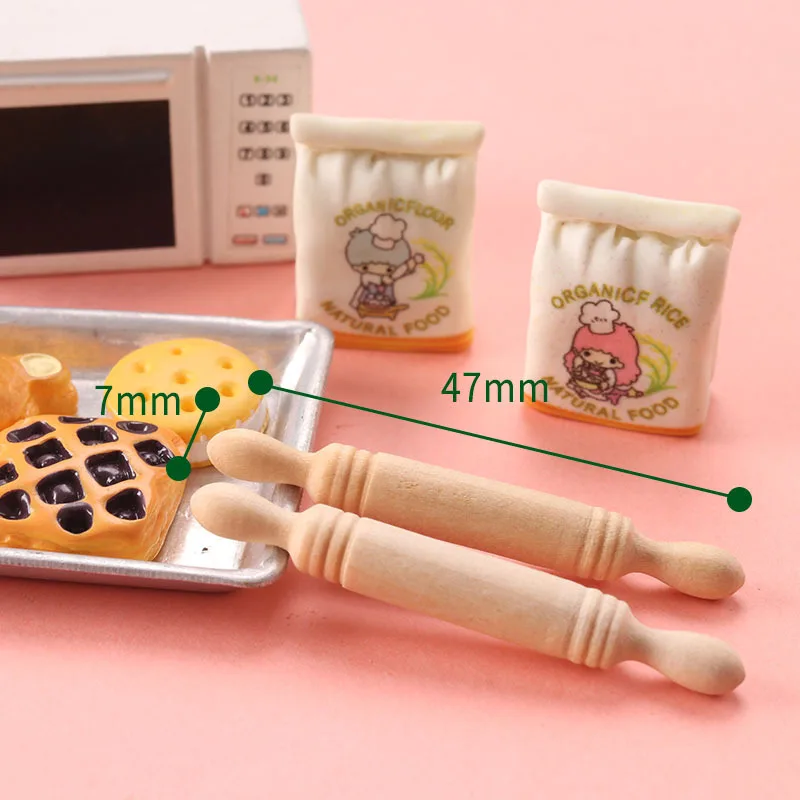 Mini Stuff Rollers To The Miniature Items Rolling Pin Tools 1:12 BJD Doll House Kitchen Gadgets Dollhouse Doll House Accessories